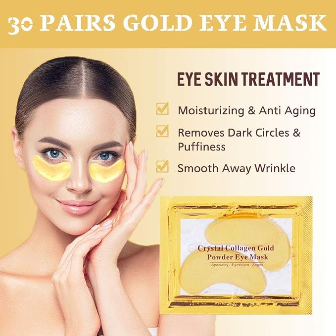 30 Pairs Under Eye Collagen Patches, Under Eye Gel Pads - Image 2