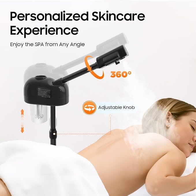 Professional Facial Steamer, Hot Ozone Face Steamer on Wheels - Image 3