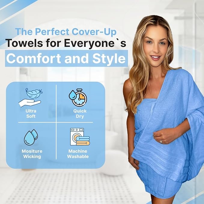 Infinitee Xclusives 100% Cotton Luxury Bath Towels Set of 2 - Image 4