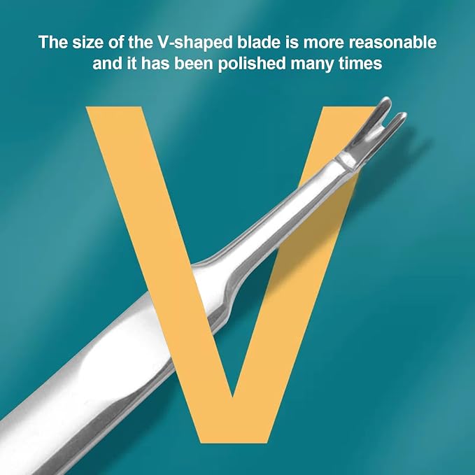 OLIREXD Professional Stainless Steel Cuticle Pusher Trimmer Remover Dead Skin - Image 5