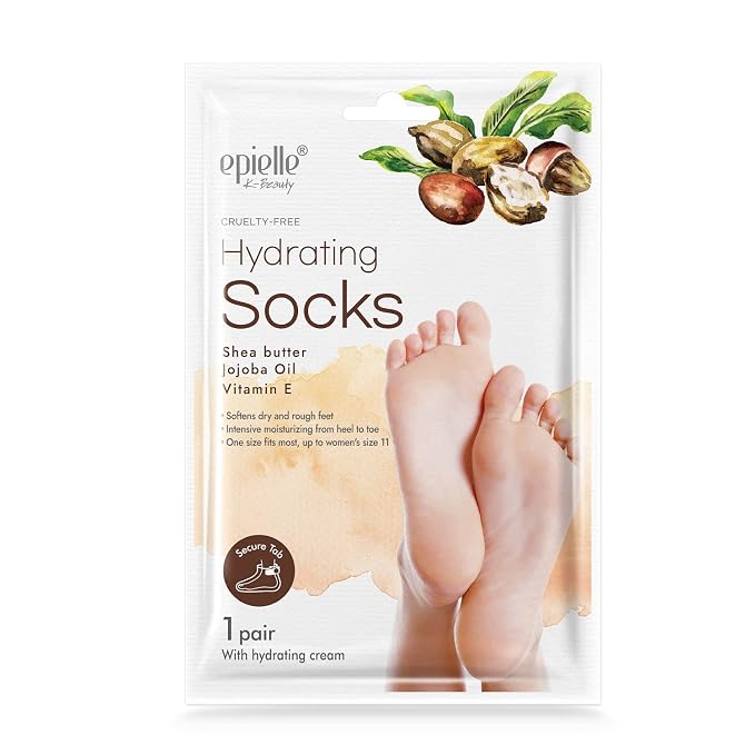 Epielle Assorted Foot Mask 5 Pairs, Deep Moisturizing Socks - Image 3