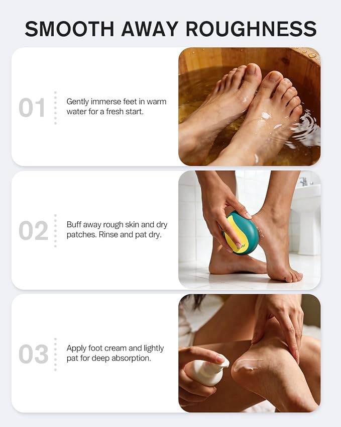 BEZOX Glass Foot Scrubber – Professional Foot File Callus Remover - Image 4