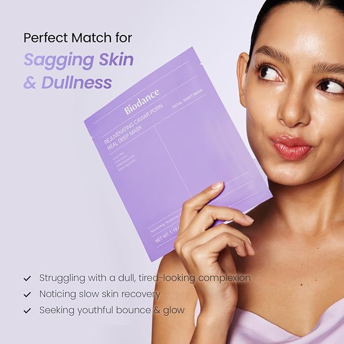 BIODANCE Rejuvenating Caviar PDRN Real Deep Mask, Overnight Hydrogel Face Mask - Image 6
