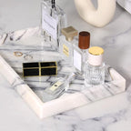 Marble Bathroom Vanity Tray, Natural Luxury Vanity Home Kitchen Bathroom Table - Image 2