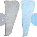 ForPro Professional Collection Premium Microfiber Hair Towel Wrap, Cool Grey + - Image 3