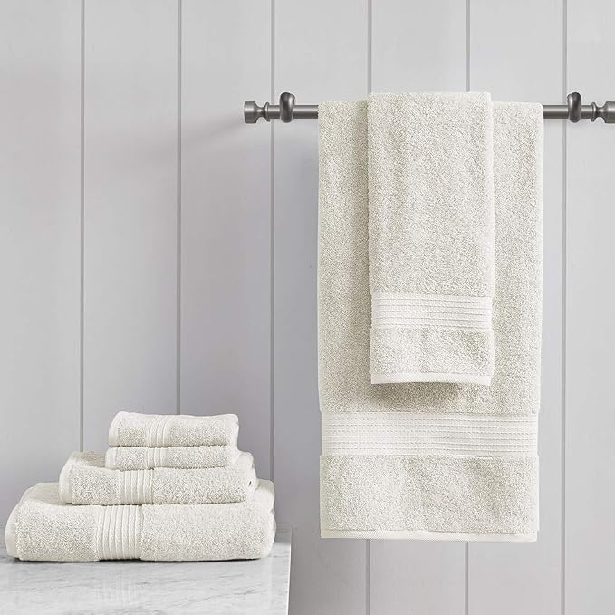 Madison Park Organic 100% Cotton Bathroom Towel Set, Hotel & Spa Quality Highly - Image 2