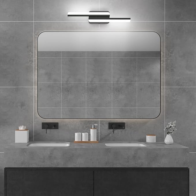 Ralbay Modern LED Black Vanity Light 24inch 24W Frosted Aluminum LED Matte - Image 3