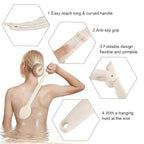 LFJ 19" Long Handle Shower Sponge Brush Set, 3 in 1 Body Brush, Bath Sponge and - Image 3
