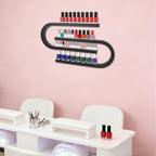 Nail Polish Organizer Wall Mounted, Metal Nail Polish Storage Holder - Image 2