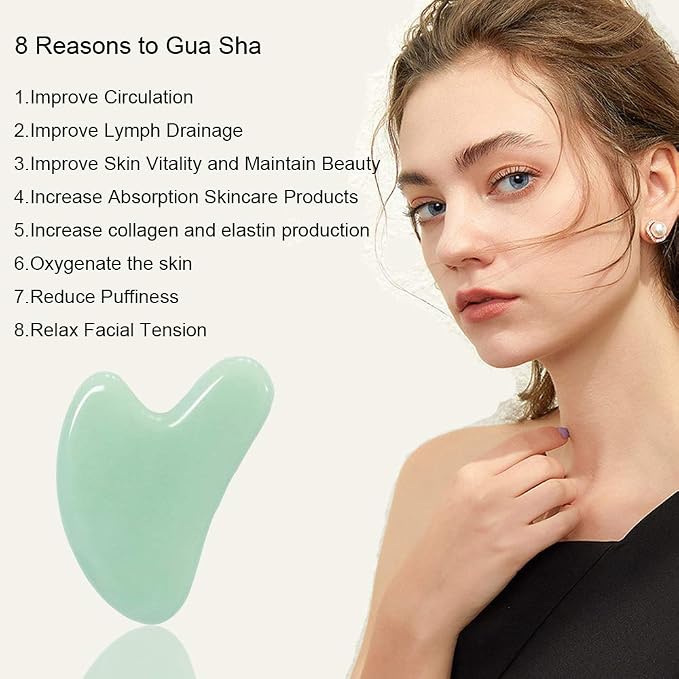 Ditind Gua Sha, Jade Stone Gua Sha Massage Tool, Guasha Tool - Image 2