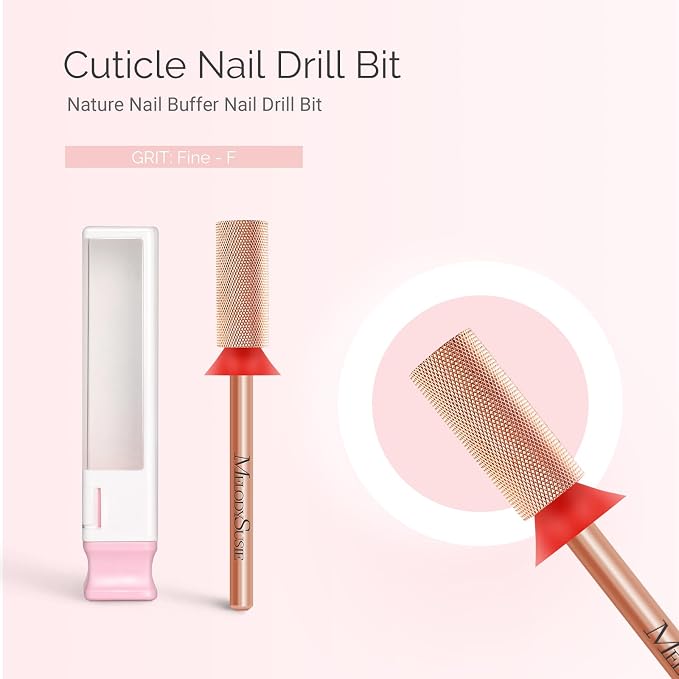 MelodySusie Large Barrel Nail Buffer Bit, Professional Safety Carbide Nail Bit - Image 2