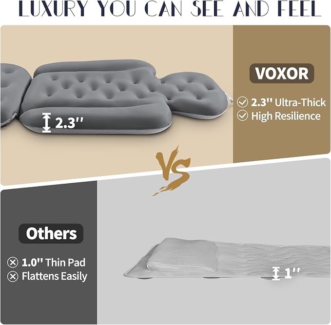 Full Body Bath Pillow for Bathtub, Thick Bathtub Cushion, Luxury Tub Pillow for - Image 5