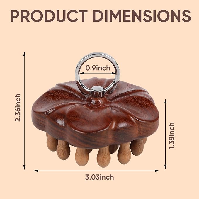 Wooden Massage Massager for Hair Growth, Head Scalp Comb, Manual Body Relax - Image 3