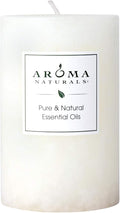 Aroma Naturals Holiday Essential Oil Vanilla & Peppermint Scented Pillar Candle by Aroma+Naturals