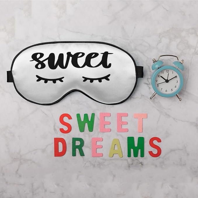 Sweet Dreams Eye Mask Sleeping Mask Cute Eyelashes White Sleep Masks Silky Soft - Image 6