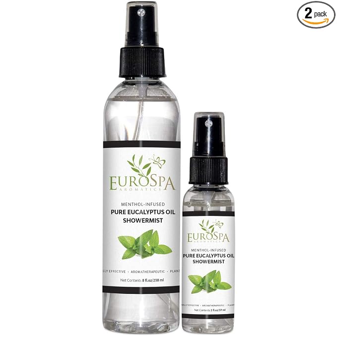 EuroSpa Aromatics Pure Eucalyptus Oil ShowerMist and Steam Room Spray, by EuroSpa+Aromatics