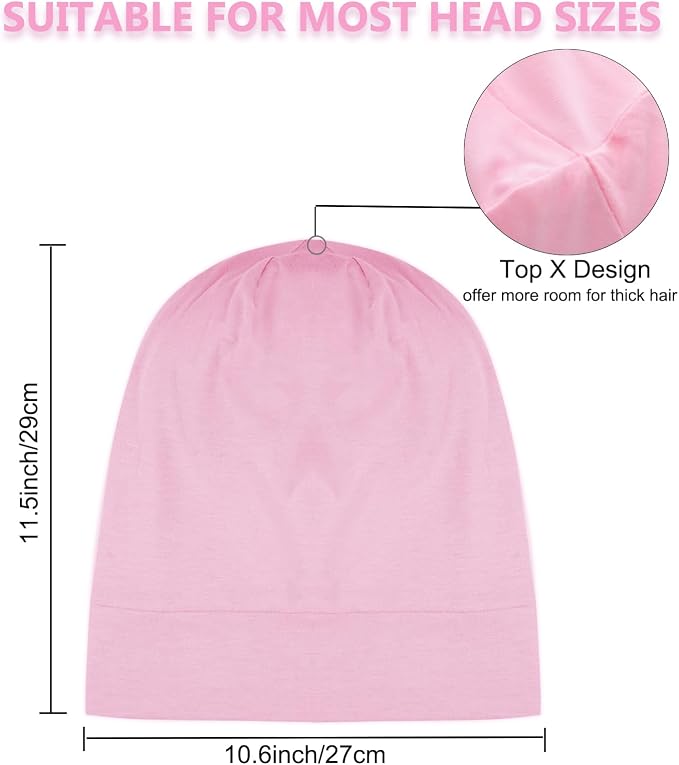 Sleep Cap Bonnet for Sleeping Black Women, Adjustable Cooling Ice Silk Lined - Image 5