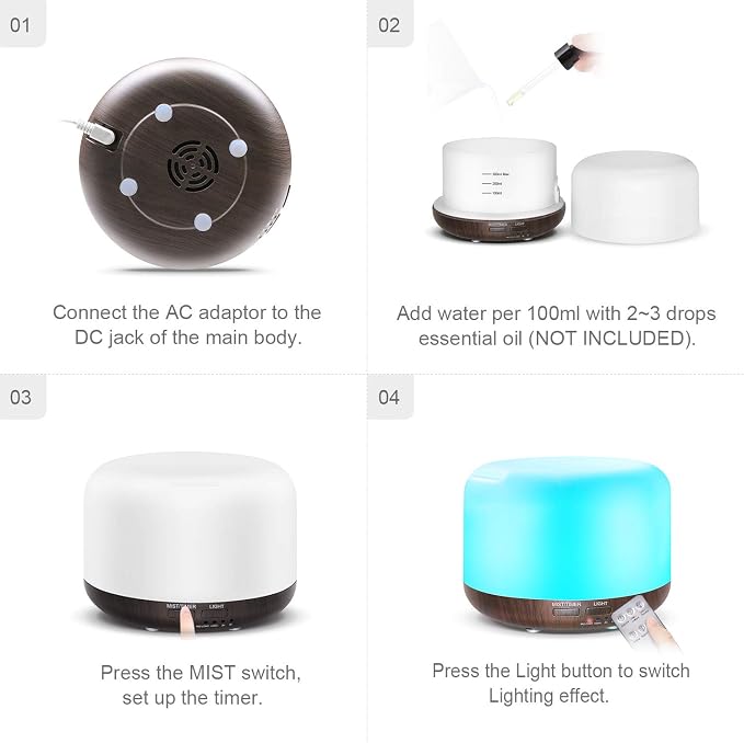 Marchred 300ML Essential Oil Diffuser - Image 6