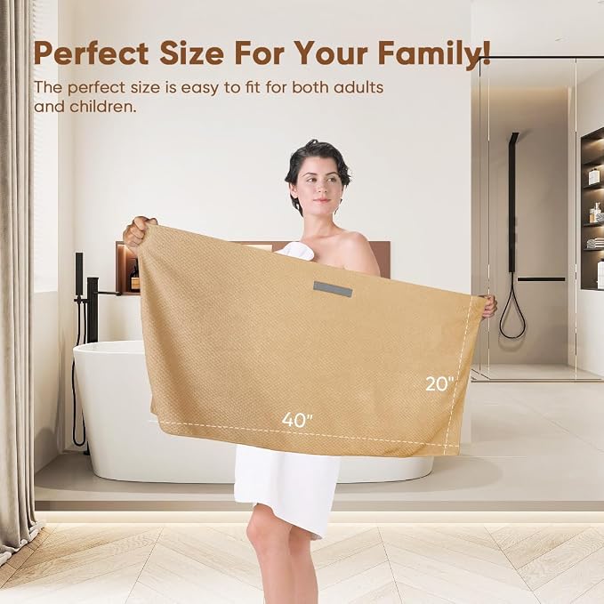 HOMEXCEL 5 Pack Microfiber Hair Towels - Image 5