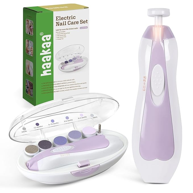 haakaa Baby Nail Trimmer Electric Baby Nail File Kit by haakaa