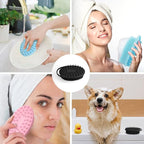2 in 1 Silicone Body Scrubber Shampoo Brush, Shower Body Scrubber, Silicone - Image 6
