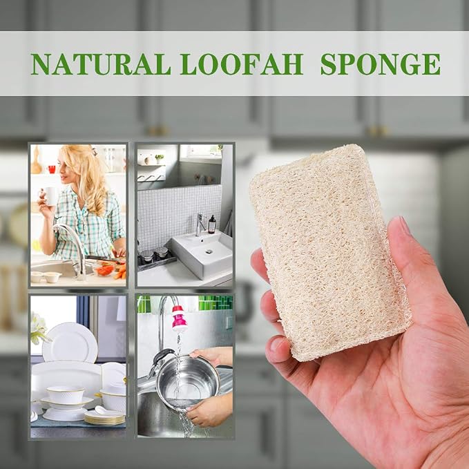 Loofah Dish Sponges Kitchen, Organic Natural Sponges - Image 5