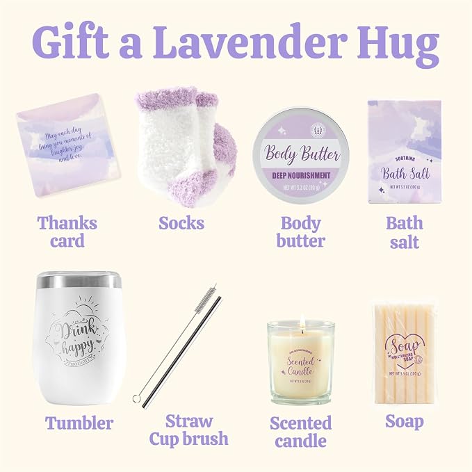 BODY & EARTH Self Care Gifts for Women, Birthday Gifts 6pcs Gift Basket - Image 2