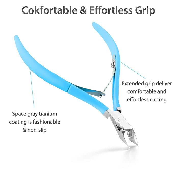 Mudder 3 Pack Blue Cuticle Trimmer Nippers Cutter Tool Stainless Steel Nail - Image 7