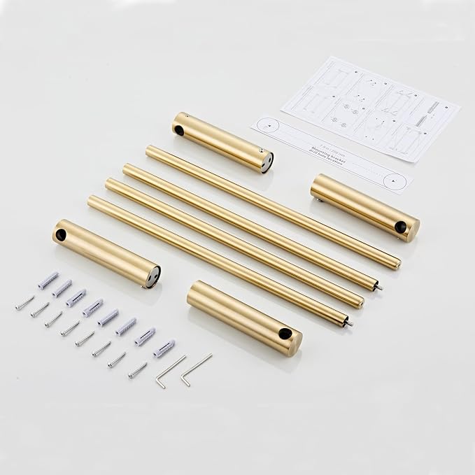 Towel Racks for Bathroom, NEWRAIN Wall Mounted Stainless Steel Organizer - Image 7