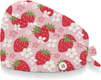 Adjustable Scrub Cap with Buttons & Sweatband, Working Hat with Elastic Tie Back by Unknown