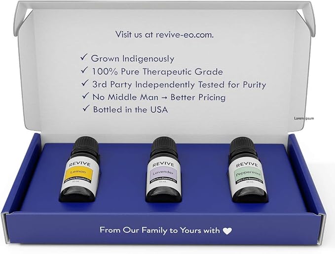 Top 3 Essential Oils Kit by Revive Essential Oils -100% Pure Therapeutic Grade - Image 2