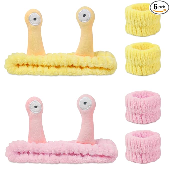 Snail Face Wash Headband Skincare & Wrist Bands by Unknown