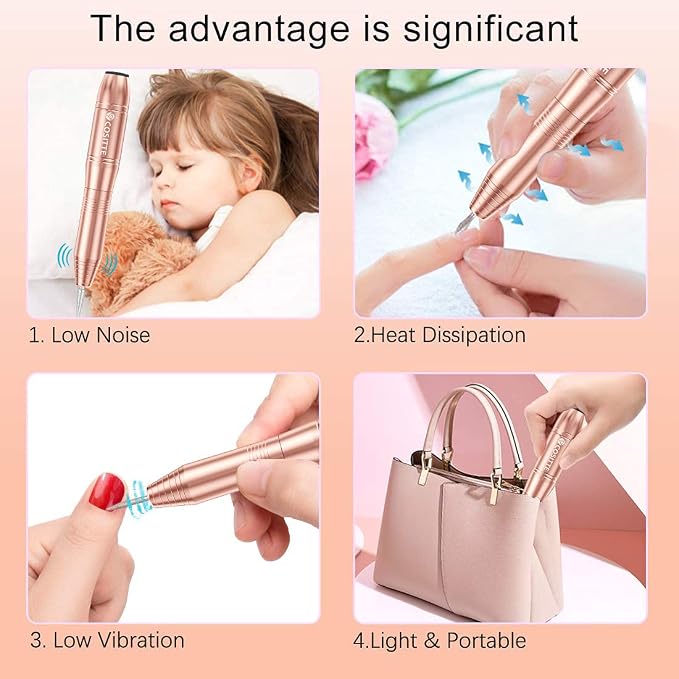 COSITTE Electric Nail Drill, USB Electric Nail Drill Machine - Image 6