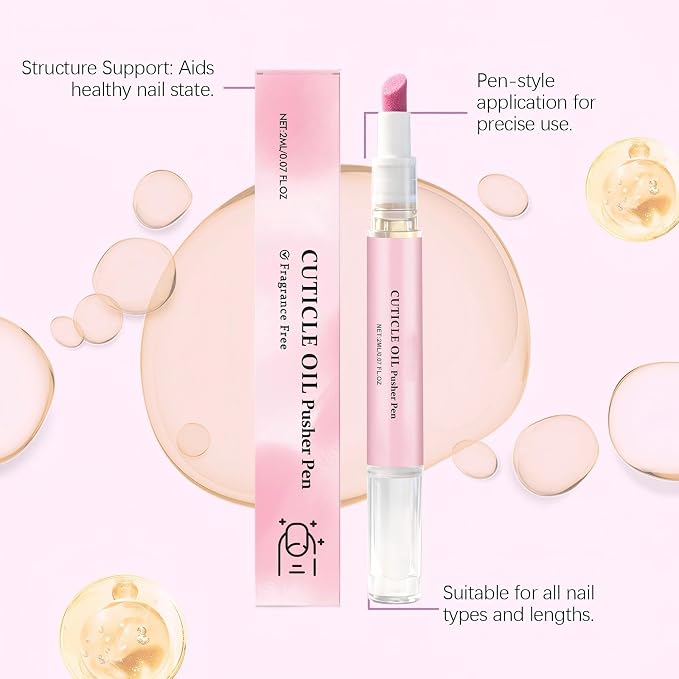 Ceramic Cuticle Pusher & Nail Oil Pen, 2-in-1 Nail Care Tool - Image 4