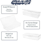 ZOOFOX 12 Pack Plastic Nail Storage Box, Stackable Pencil Case - Image 5