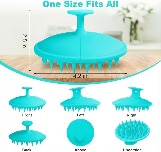 Meartchy Silicone Scalp Massager Shampoo Brush, Scalp Brush - Image 2
