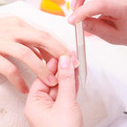 3 Pieces Glass Cuticle Pusher Cuticle Remover Glass Nail File Dual Ended - Image 5