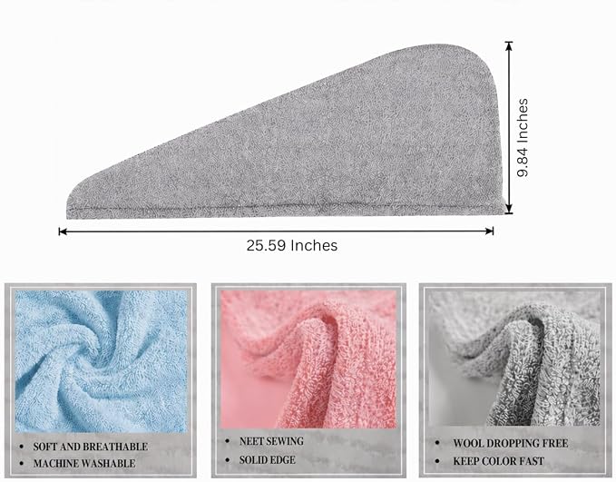 KELVO Microfiber Hair Towel Wrap - Image 6
