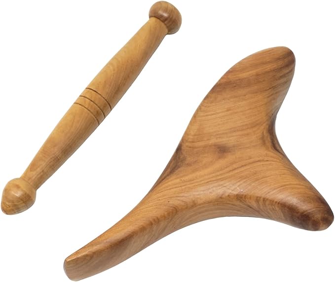 Honbay 2PCS Reflexology Tools Wood Body Massager Triangle Gua Sha Board by Unknown