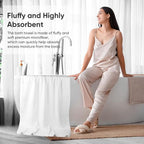 HOMEXCEL Bath Towel Set Pack of 4, 30 x 60 Inches Large Microfiber Bath Towels - Image 4