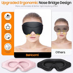 BeHoomi Sleep Mask, 2 Packs Premium Eye Mask - Image 2