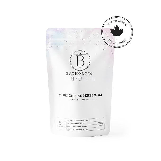 Bathorium Midnight Superbloom Crush, Wildflower Bath Soak, Butterfly Pea Flower - Image 2