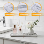 Bathroom Counter Organizer, 9.3"x3.7" Ceramic Bathroom Tray, Rectangle - Image 2