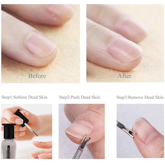 6PCS Cuticle Pusher Set, Stainless Steel Cuticle Remover Kit, Cutter and - Image 6