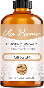 Ola Prima Ginger Essential Oil 8 fl oz – Therapeutic Grade Ginger Aromatherapy by OlaPrima