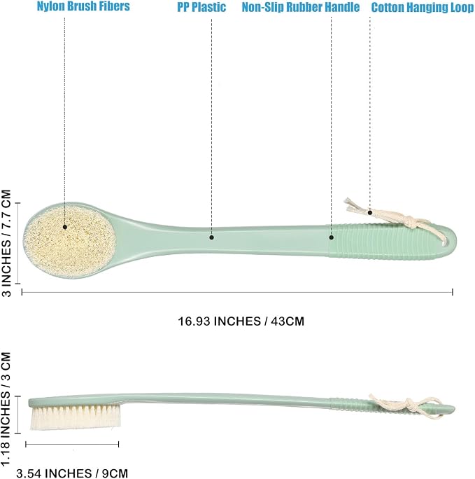 17-Inch Back Scrubber for Shower, Anti-Slip Exfoliating Body Brush for Bath - Image 7