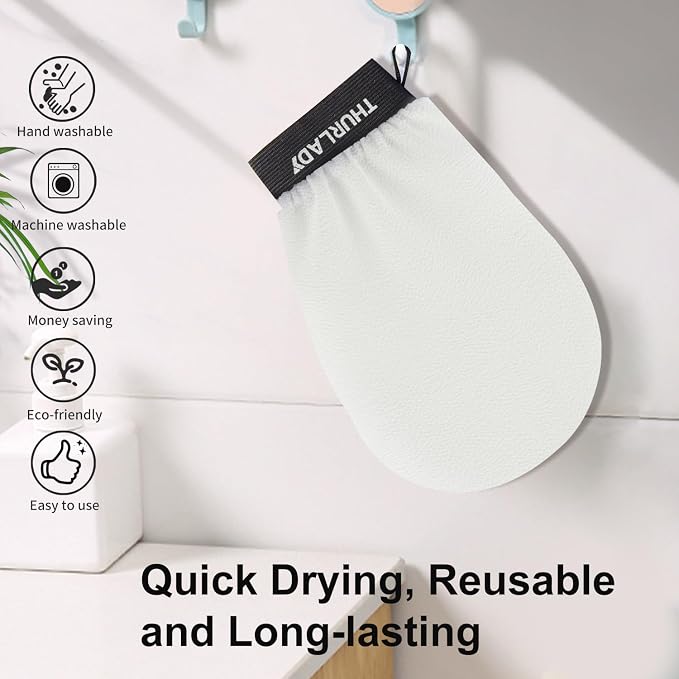 Exfoliating Glove, Korean Exfoliating Mitt Body Scrubber, Viscose Fiber Bath - Image 6