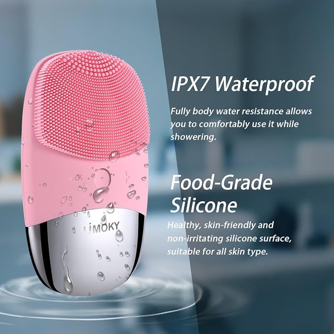 Facial Cleansing Brush, 3-in-1 Electric Silicone Face Scrubber, Vibrating - Image 6