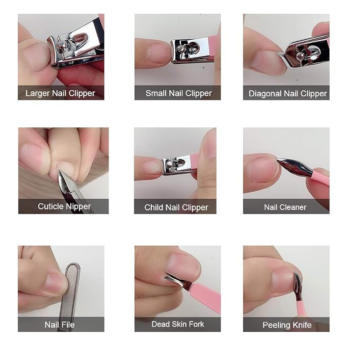 Manicure Set Professional Nail Clippers Kit Pedicure Care Tools- Stainless - Image 6