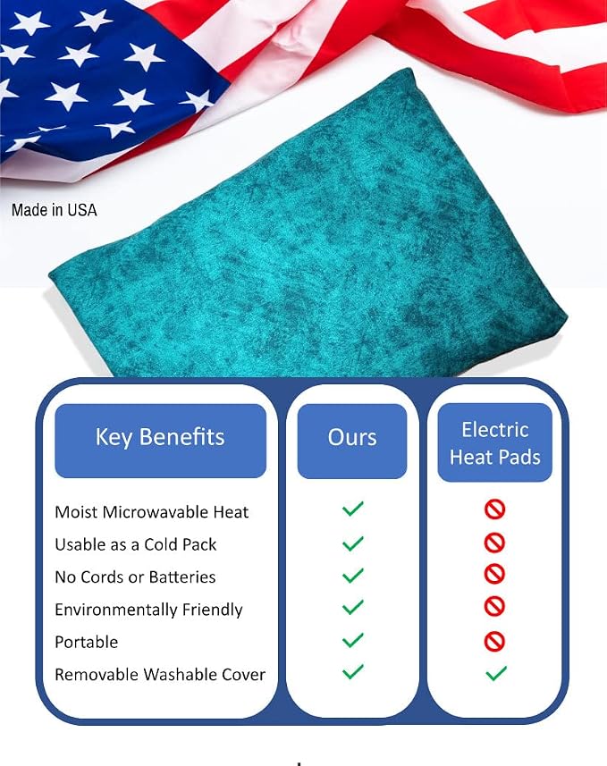 Microwavable Corn Filled Heating Pad and Cold Pack/Washable 100% Cotton Cover - Image 6